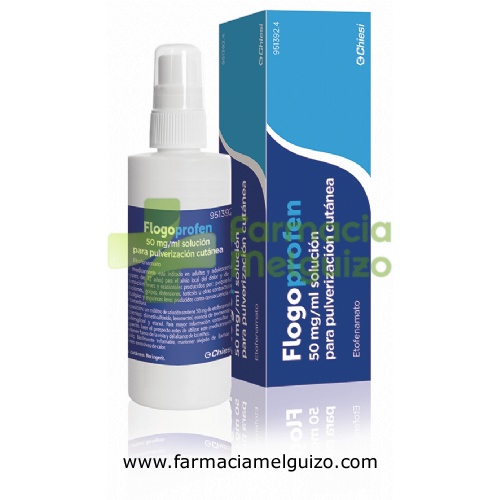 FLOGOPROFEN 50 mg/ml SOLUCION PARA PULVERIZACION CUTANEA , 1 frasco de 100 ml