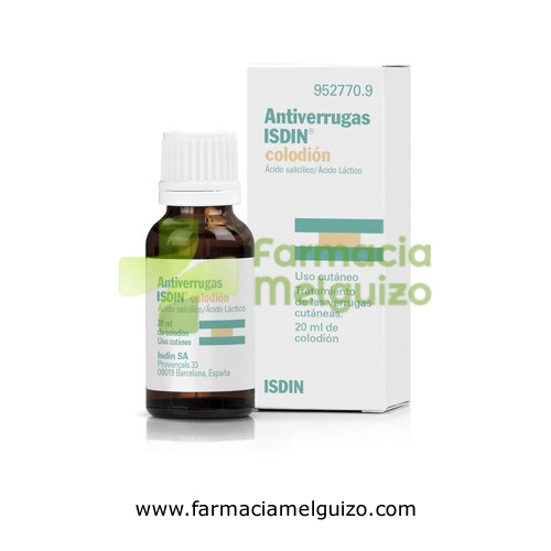 ANTIVERRUGAS ISDIN COLODION , 1 frasco de 20 ml