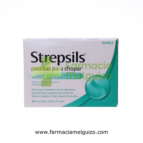 STREPSILS pastillas para chupar sabor menta , 24 pastillas