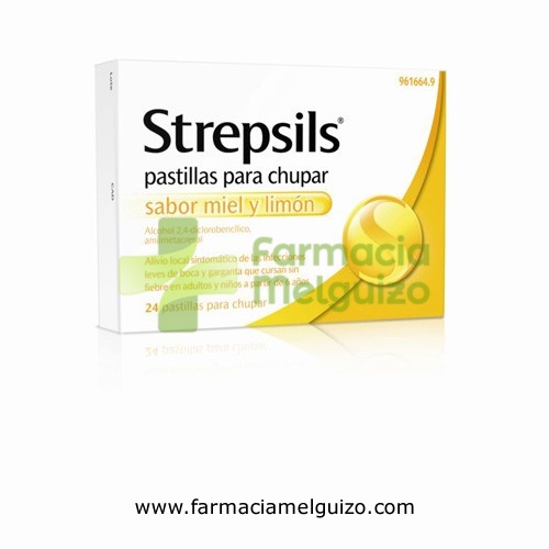 STREPSILS PASTILLAS PARA CHUPAR SABOR MIEL Y LIMON , 24 pastillas