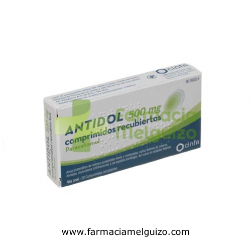 ANTIDOL  500 mg COMPRIMIDOS RECUBIERTOS , 20 comprimidos