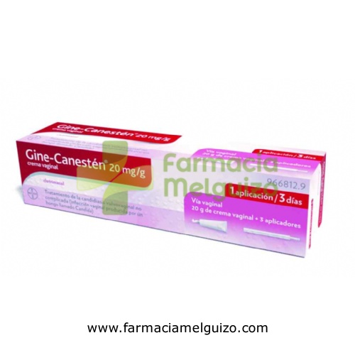 GINE-CANESTEN 20 mg/g CREMA VAGINAL , 1 tubo de 20 g
