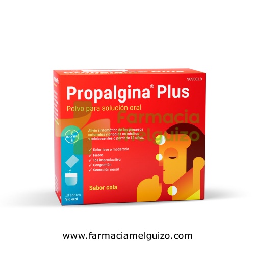 PROPALGINA PLUS POLVO PARA SOLUCIÓN ORAL, 10 sobres