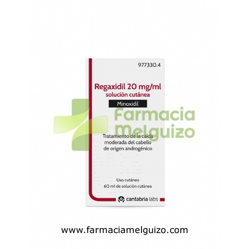 REGAXIDIL 20 mg/ml SOLUCION CUTANEA , 1 frasco de 60 ml