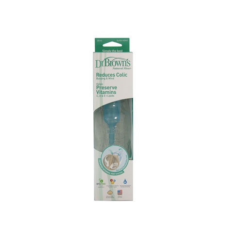 BIBERON VIDRIO ANTICOLICO TETINA SILICONA - DR BROWN´S NATURAL FLOW (240 ML 2 U)