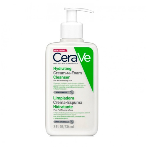 Cerave limpiadora crema espuma hidratante (1 envase 236 ml)