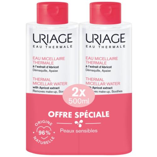 Uriage agua micelar rojeces duplo 2x500ml