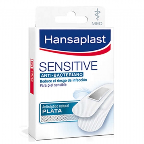 HANSAPLAST MED SENSITIVE - APOSITO ADHESIVO (FORMA ANATOMICA 2 TAM 20 U)