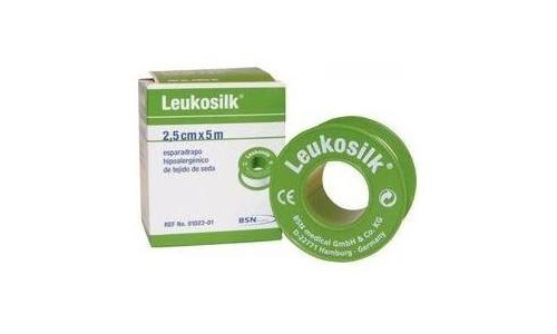 ESPARADRAPO HIPOALERGICO - LEUKOSILK (5 X 2,5 CM 12 U)