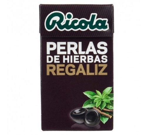 Ricola perlas regaliz s/a 25 g.