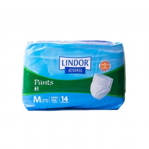 LINDOR PANTS ABSORB INC ORINA ANAT C/ BRAGUITA (T- MED 12 U 4 PAQUETES)
