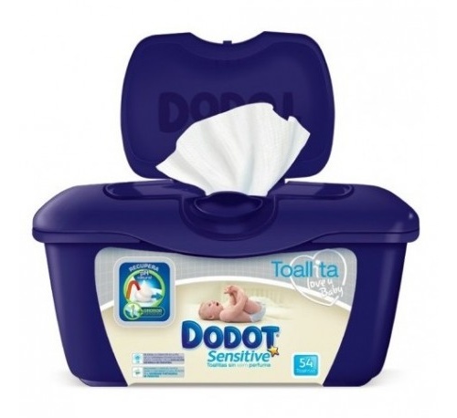 DODOT SENSITIVE TOALLITAS HUMEDAS PARA BEBES 54 UNIDADES