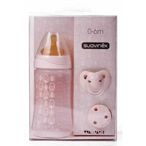 BIBERON TETINA ANATOMICA - CHUPETE EVOLUTION C/ BROCHE (KIT INFANTIL 0 - 6 MESES)