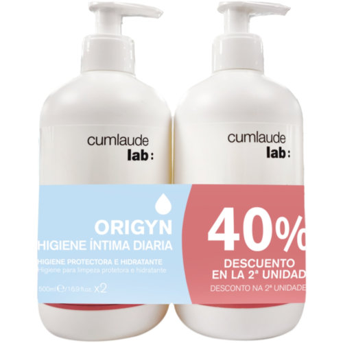 Cumlaude lab: origyn higiene intima diaria duplo 2âº 40% dto 2x500 ml