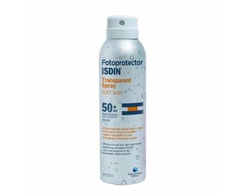 FOTOPROTECTOR ISDIN SPF-50+ SPRAY TRANSPARENTE - WET SKIN (200 ML)