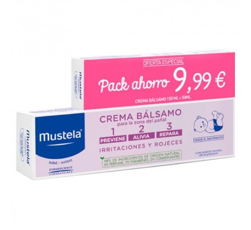 Mustela crema balsamo 1, 2, 3. (1 envase 150 ml)