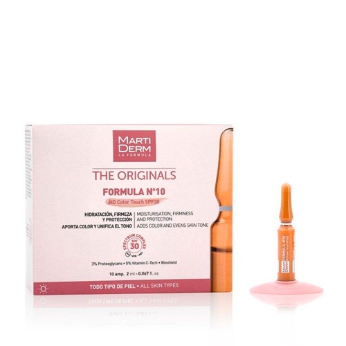 Martiderm formula nº 10 hd color touch spf 30 (10 ampollas 2 ml)