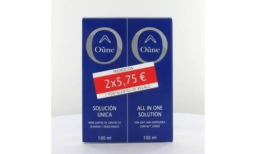 OÛNE LENTES DE CONTACTO BLANDAS - SOLUCION UNICA (100 ML 2 U)