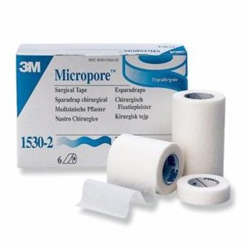 ESPARADRAPO HIPOALERGICO - MICROPORE (PAPEL BLANCO PORTAR 7,5  M X 2,5 CM)