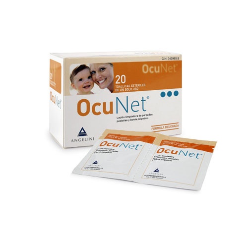 OCUNET TOALLITAS LIMPIADORA PARPADOS PESTAÑAS - TOALLITAS ESTERILES DE UN SOLO USO (20 TOALLITAS)