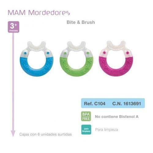 Mordedor - mam bite & brush cerdas muy suaves