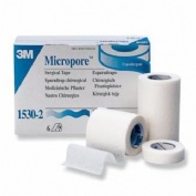 ESPARADRAPO HIPOALERGICO - MICROPORE (PAPEL BLANCO PORTAR 7,5  M X 2,5 CM)