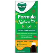 Formula natura tos niños  1 frasco 140 ml sabor miel y fresa