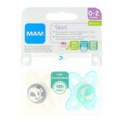 Chupete silicona fisiologico mam start 0 - 2 meses n pack doble - mam start