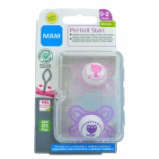 Chupete silicona - mam perfect start (0 -2 meses r pack doble)
