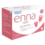 Copa menstrual enna cycle 2 unidades talla m + esterilizador