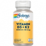 Vitamin d3 & k2 solaray  120 capsulas vegetales