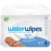 Waterwipes bebe  4 envases 60 unidades pack economico
