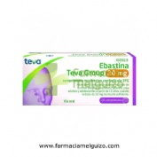 EBASTINA TEVA GROUP 20 MG COMPRIMIDOS RECUBIERTOS CON PELÍCULA EFG, 20 comprimidos