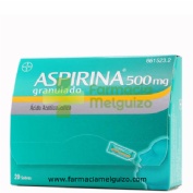 ASPIRINA 500 mg GRANULADO , 20 sobres