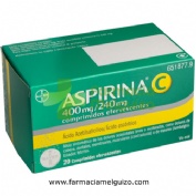 ASPIRINA C 400 mg/240 mg COMPRIMIDOS EFERVESCENTES , 10 comprimidos