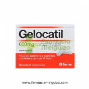 GELOCATIL 650 mg COMPRIMIDOS, 20 comprimidos