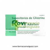 SUPOSITORIOS DE GLICERINA ROVI ADULTOS, 12 supositorios