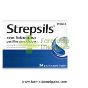 STREPSILS CON LIDOCAINA PASTILLAS PARA CHUPAR , 24 pastillas