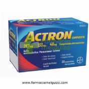 ACTRON COMPUESTO 267 MG/133 MG/40 MG COMPRIMIDOS EFERVESCENTES , 20 comprimidos