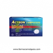 ACTRON COMPUESTO 267 MG/133 MG/40 MG COMPRIMIDOS EFERVESCENTES , 20 comprimidos