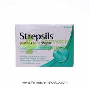 STREPSILS pastillas para chupar sabor menta , 24 pastillas