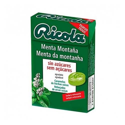 Ricola caramelos sin azucar  1 envase 50 g sabor menta montaña