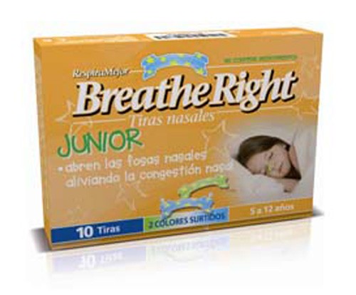 BREATHE RIGHT RESPIRA MEJOR - TIRA ADH NASAL (NIÑOS 10 U)