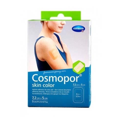 Aposito esteril cosmopor skin color 5 unidades 7,2 x 5 cm - aposito esteril