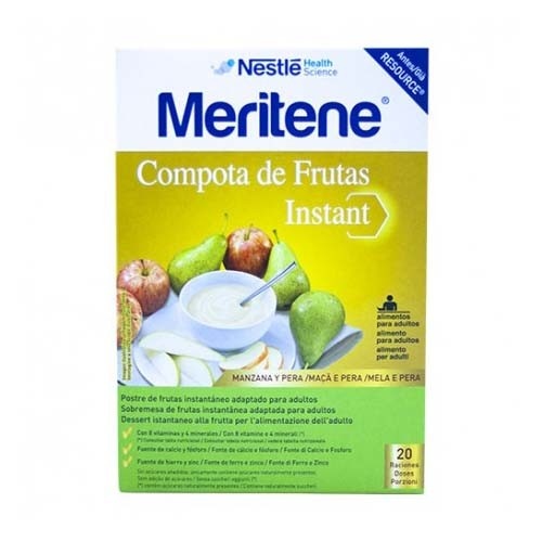 Meritene compota de fruta instant (350 g 2 u manzana pera)