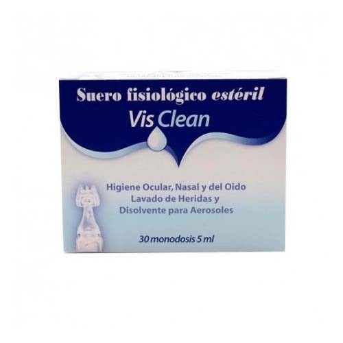 Visclean suero fisiologico esteril  30 unidades 5 ml
