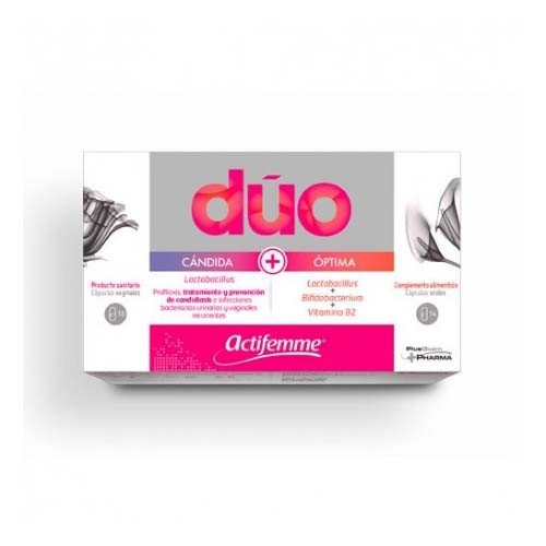 Actifemme duo - candida vaginal + optima oral (10 capsulas vaginales + 14 capsulas orales)